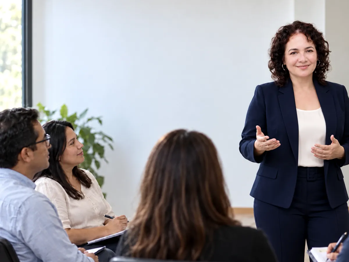 Jacqueline Cairó da clase a un grupo (imagen ilustrativa)